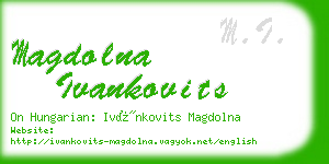 magdolna ivankovits business card